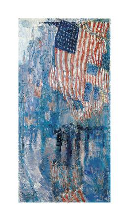 The Avenue In The Rain-Hassam CANVAS OR PRINT WALL ART The Avenue In The Rain-Hassam CANVAS OR PRINT WALL ART